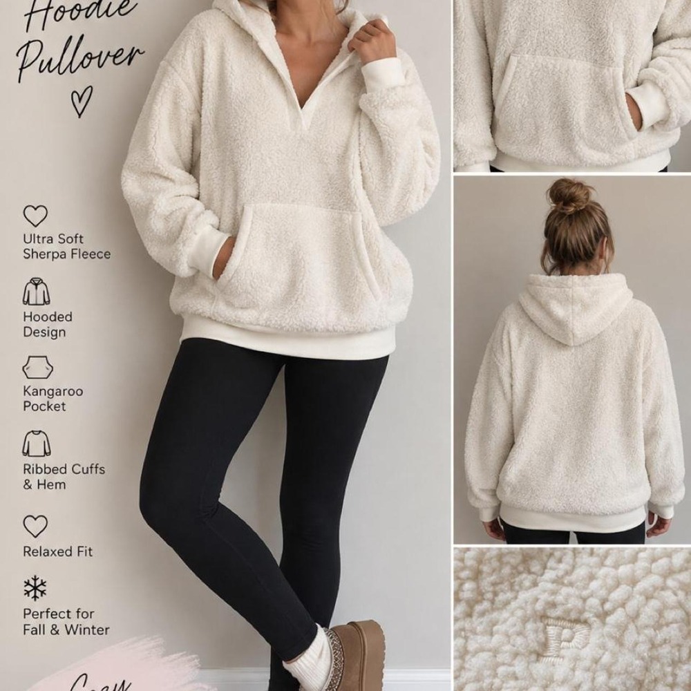 🤍 NWT PINK by Victoria's Secret Sherpa Hoodie 🤍